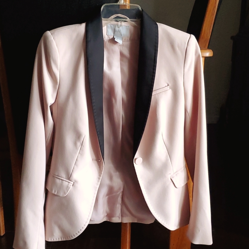 H&M size 4 Pink and Black Blazer